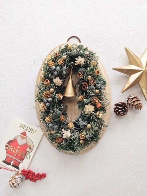 冬の森リース(木のプレート)　【季節限定商品】 画像