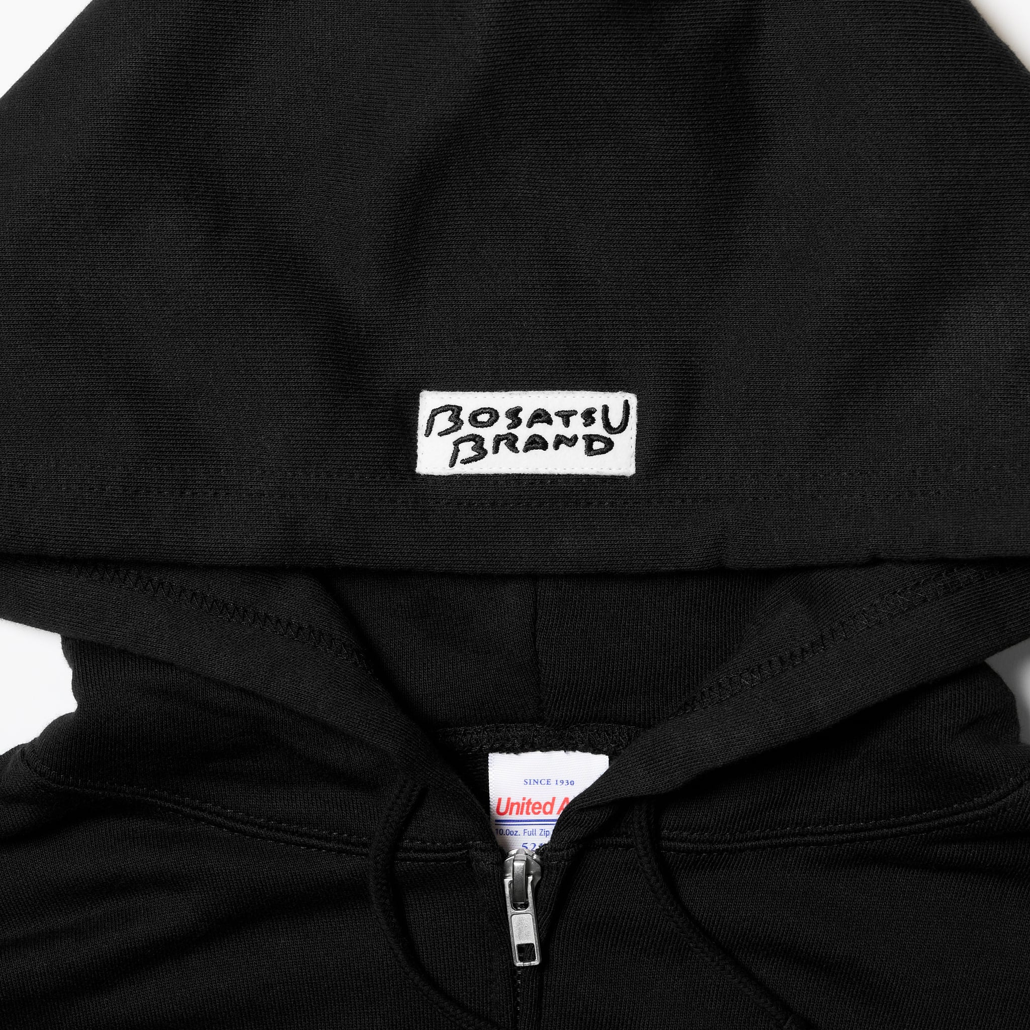 風神雷神 仏像 ZIPプルオーバーパーカー (刺繍) 裏パイル