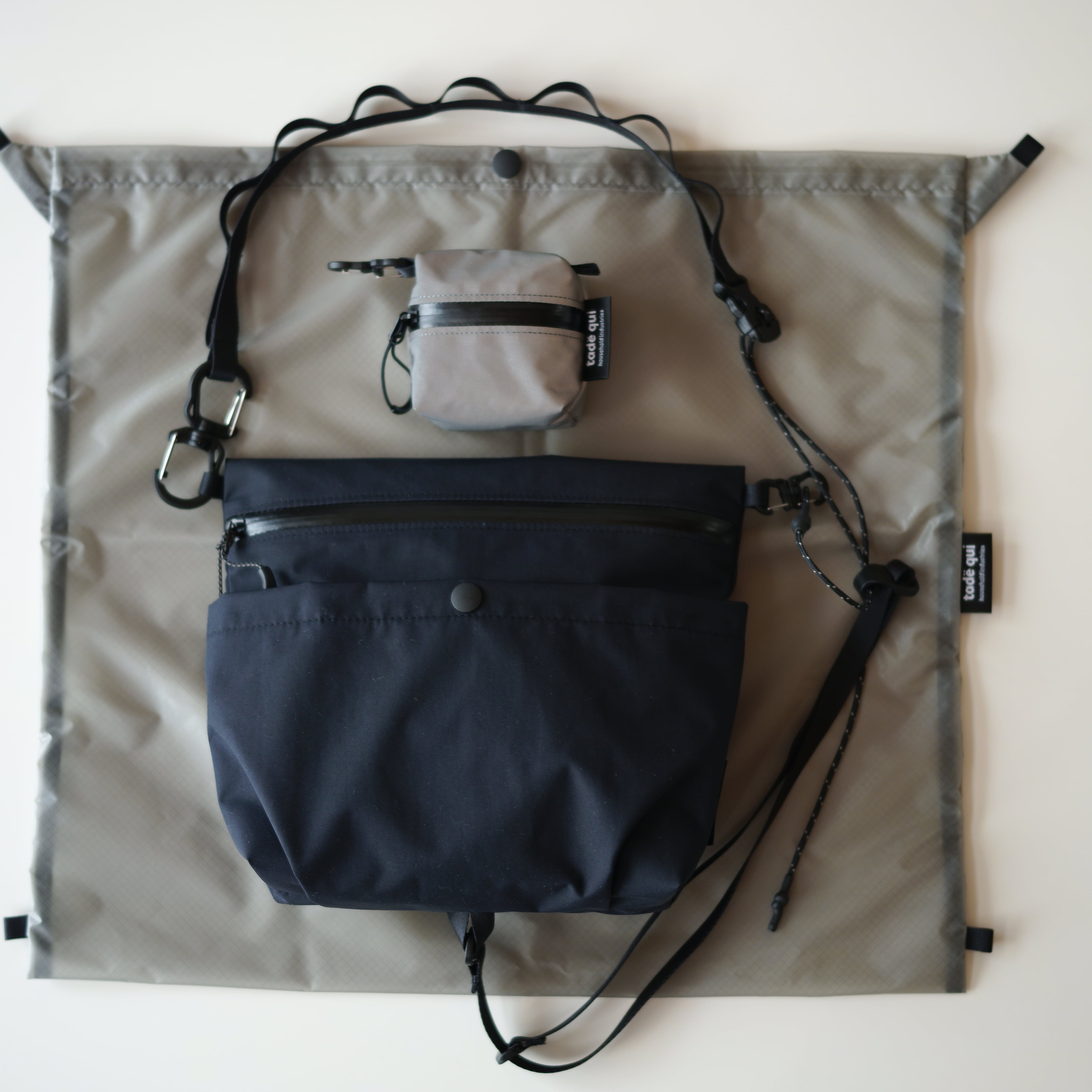 sacoche × SACOCHE / highcount OX 3layer black × cordura ripstop grey