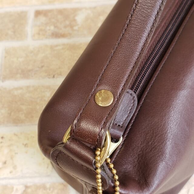 オールドコーチ ☆ レザー ハンドル付き ポーチ ミニ ハンドバッグ  