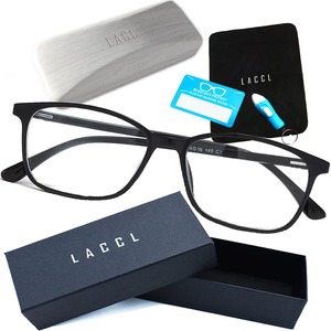 【在庫処分】LACCL ラクル ブルーライトカット メガネ 超軽量 14グラム 伊達眼鏡 メンズ レディース クリアレンズ 度なし 001