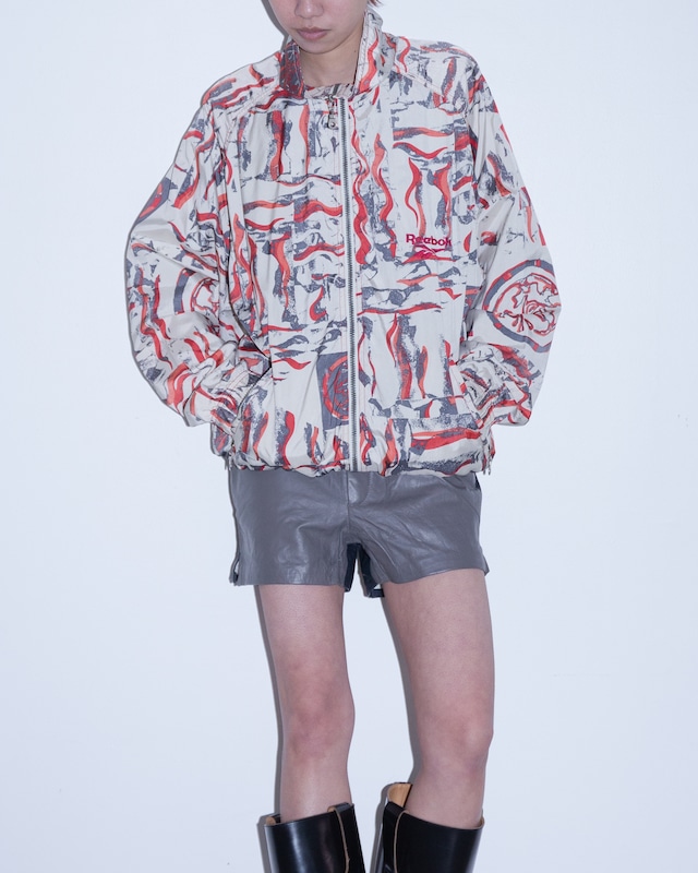 1990s Reebok - abstract nylon jacket