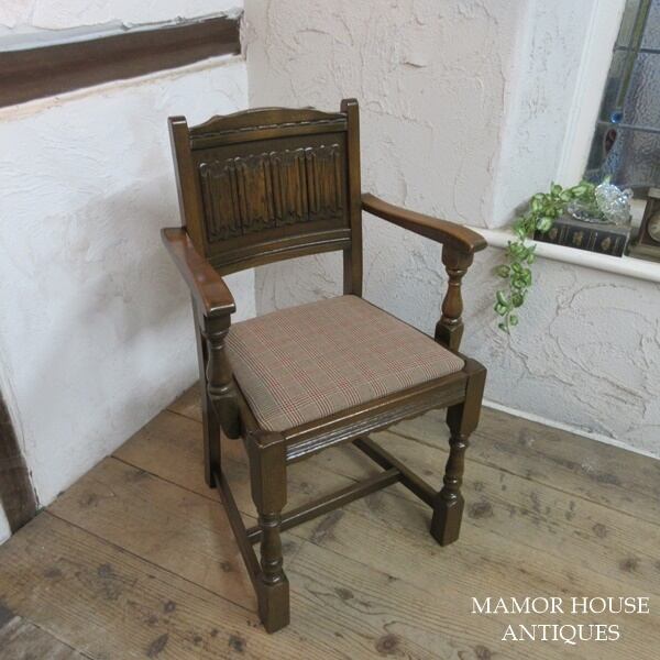 イギリス アンティーク 家具 ホールチェア リアルレザー レザー 椅子