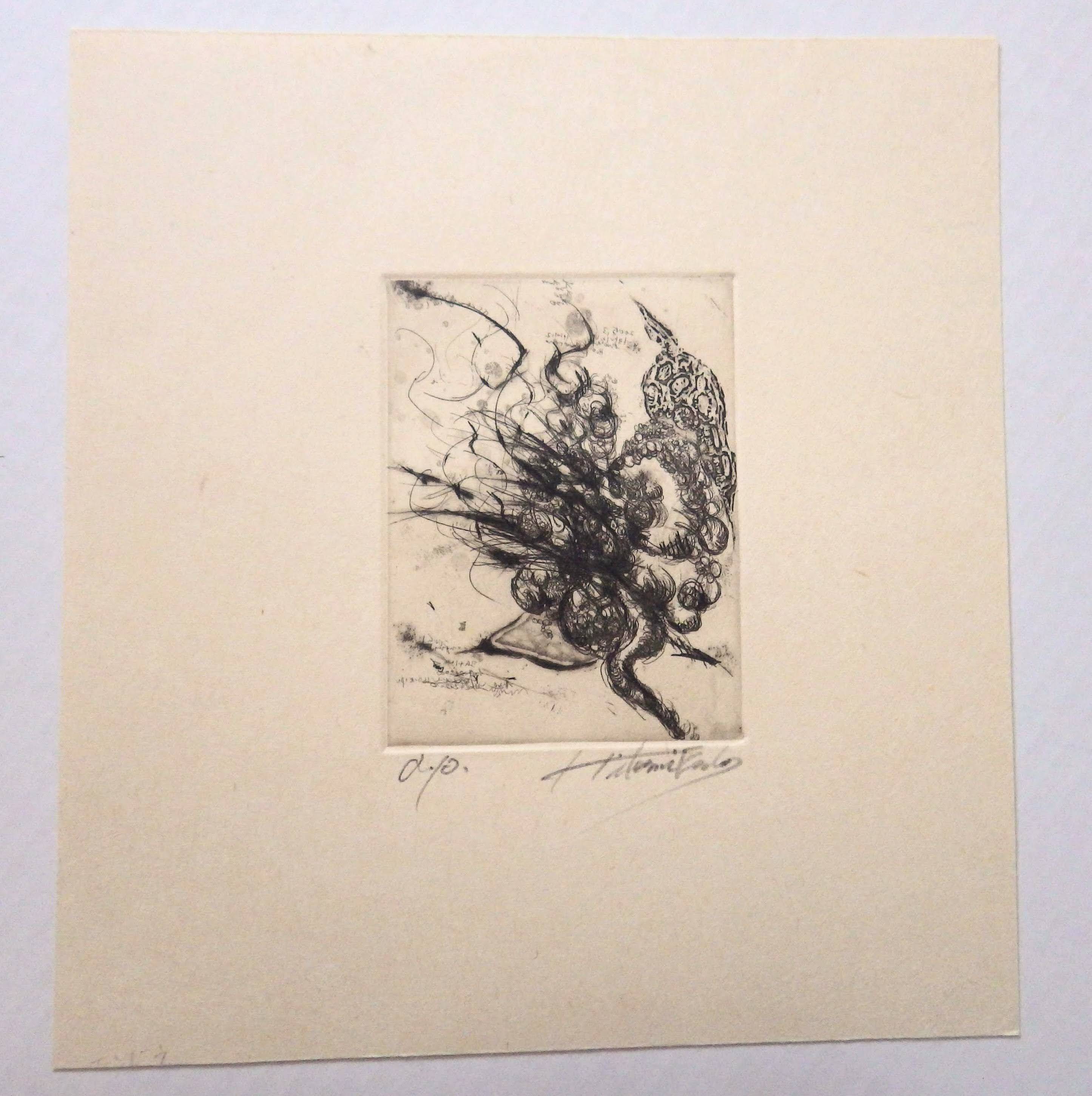 銅版画 細胞 植物画 『食胞』 | hitomi endo printing