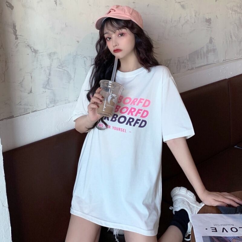 ルーズ薄手Tシャツ レディースサマーカジュアルトップス 夏物 YY-ファッション73224226400