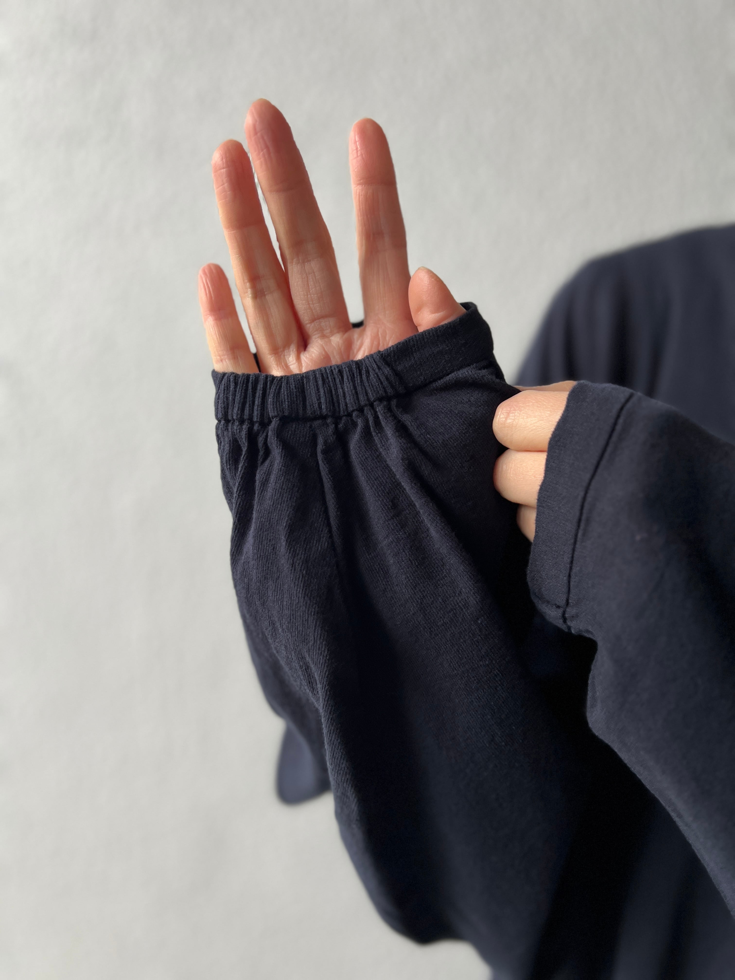 【PASSIONE】高島ちぢみ長袖ワンピース 616101