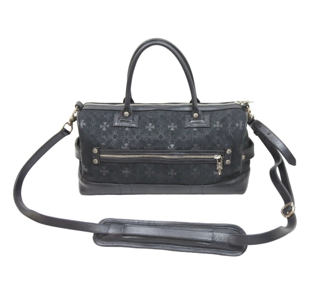 CHROME HEARTS クロムハーツ ハンドバッグ ダガー ミニボストン ショルダーストラップ付き レザー