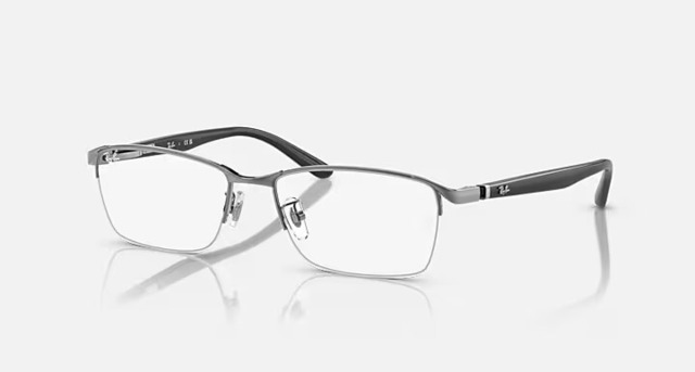 【Ray-Ban】スクエアナイロールフレーム　ガンメタ