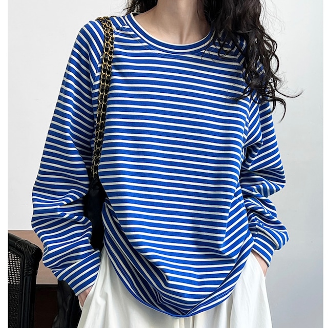 lazy striped sweatshirt　2litr03090