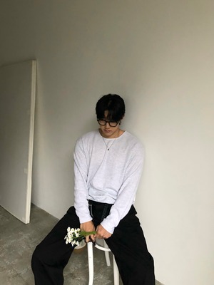 Cropped Waffle Long Sleeve Knit (3color)