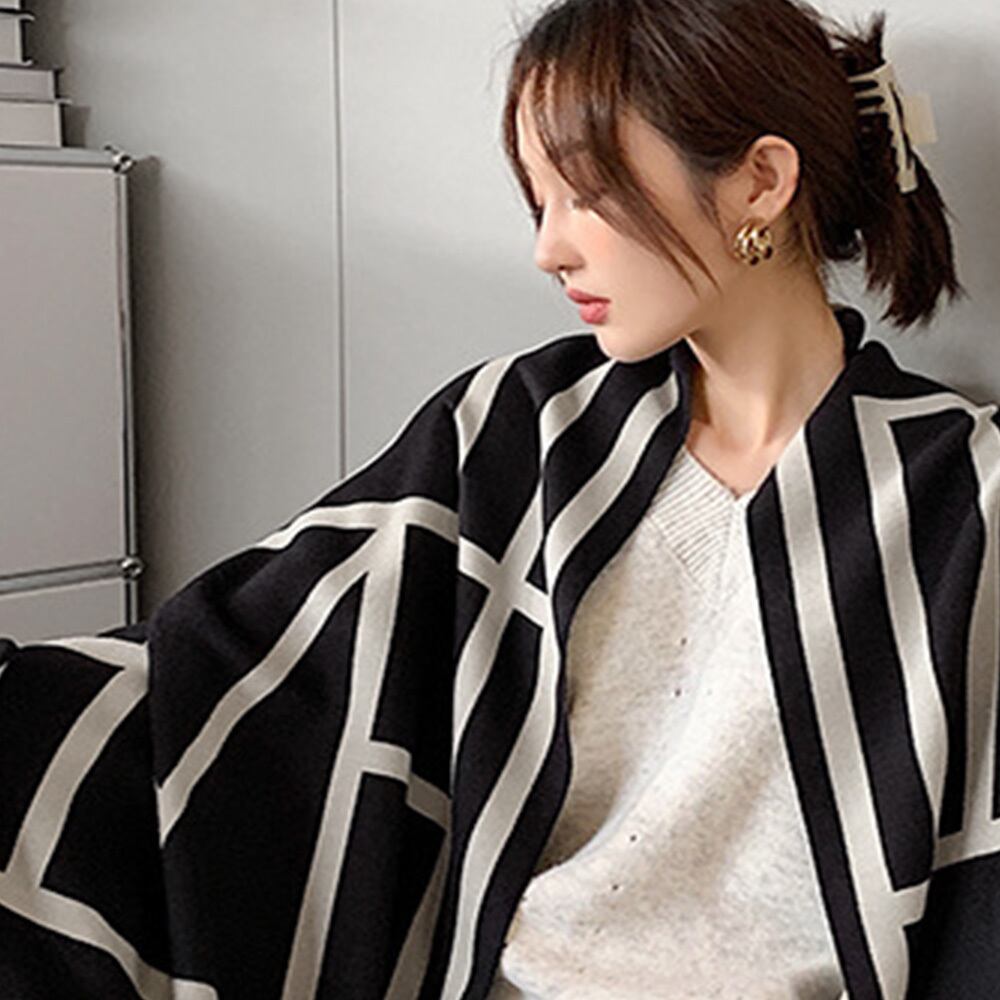 大判 リバーシブル マフラー レディース 秋冬 防寒 保温 ストール おしゃれ 大人 かわいい 大きめ カジュアル きれいめ 大人可愛い 大人女子