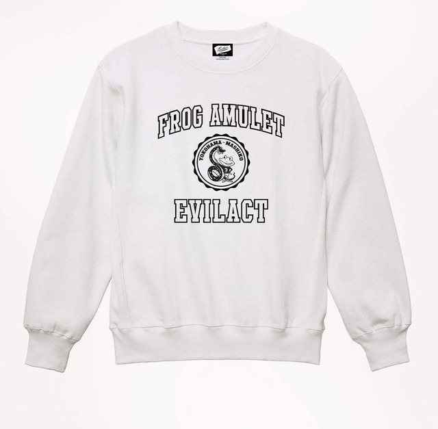 ""Frog Amulet×EVILACT College Logo Crew Neck Sweat Shirts""