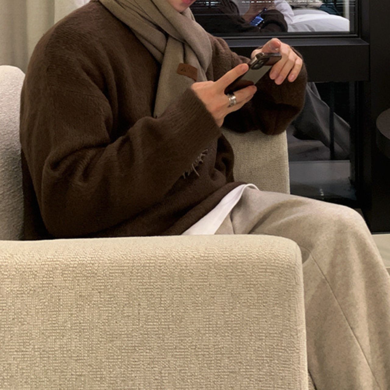 ベーシックラウンドネックニット　MT0080352