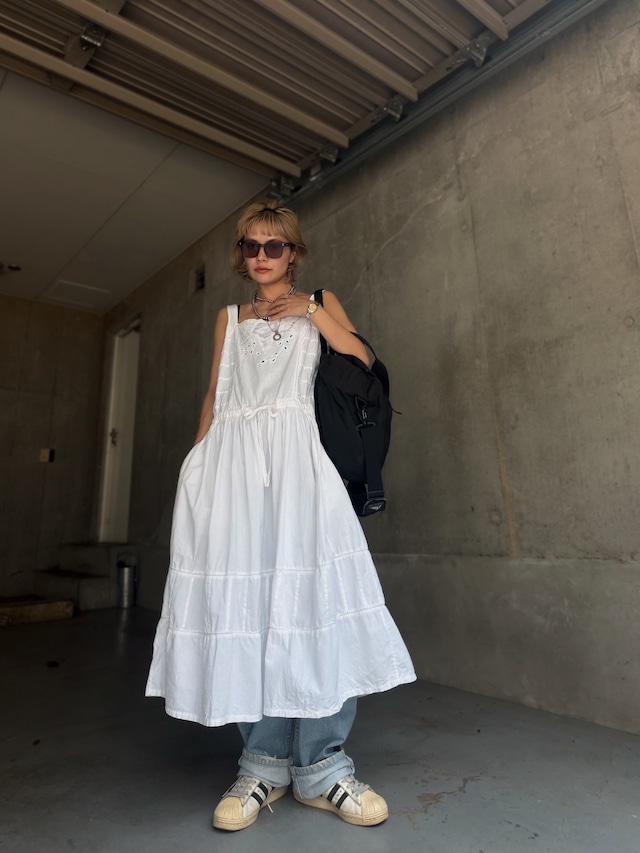（OP165)Cutwork tiered dress
