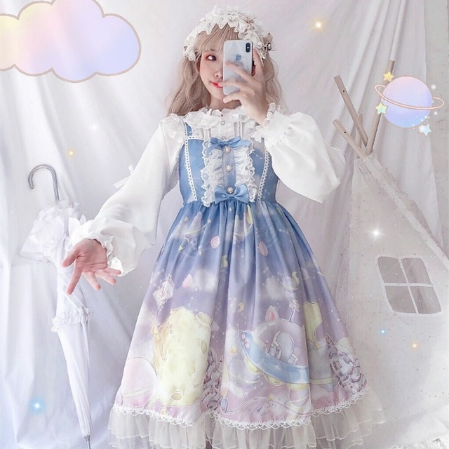 ワンピース ドレス コスプレ 膝丈 フリル キャラクター ロリータ