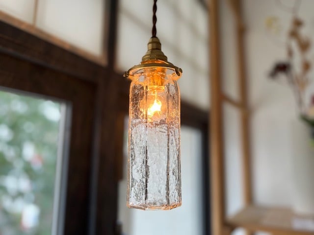 安土草多 | 八角細筒瓶 クラック ランプシェード