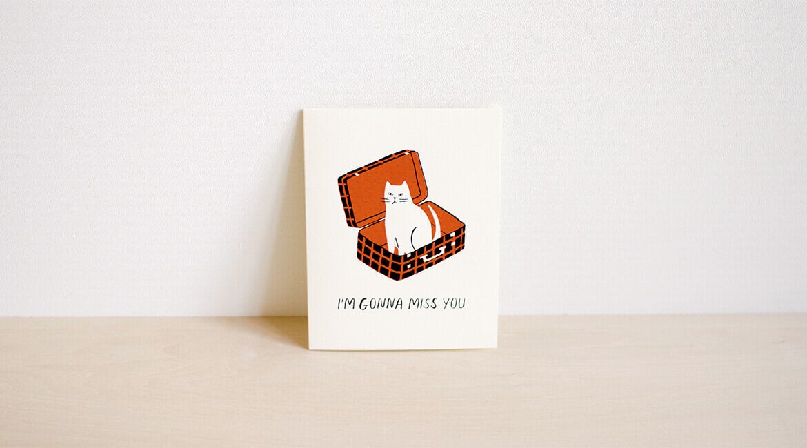 miss you cat ポストカード