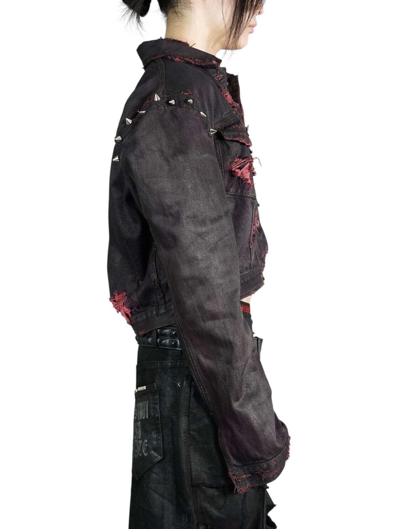 【DES'N'ATE】WINE VEIL DENIM JACKET
