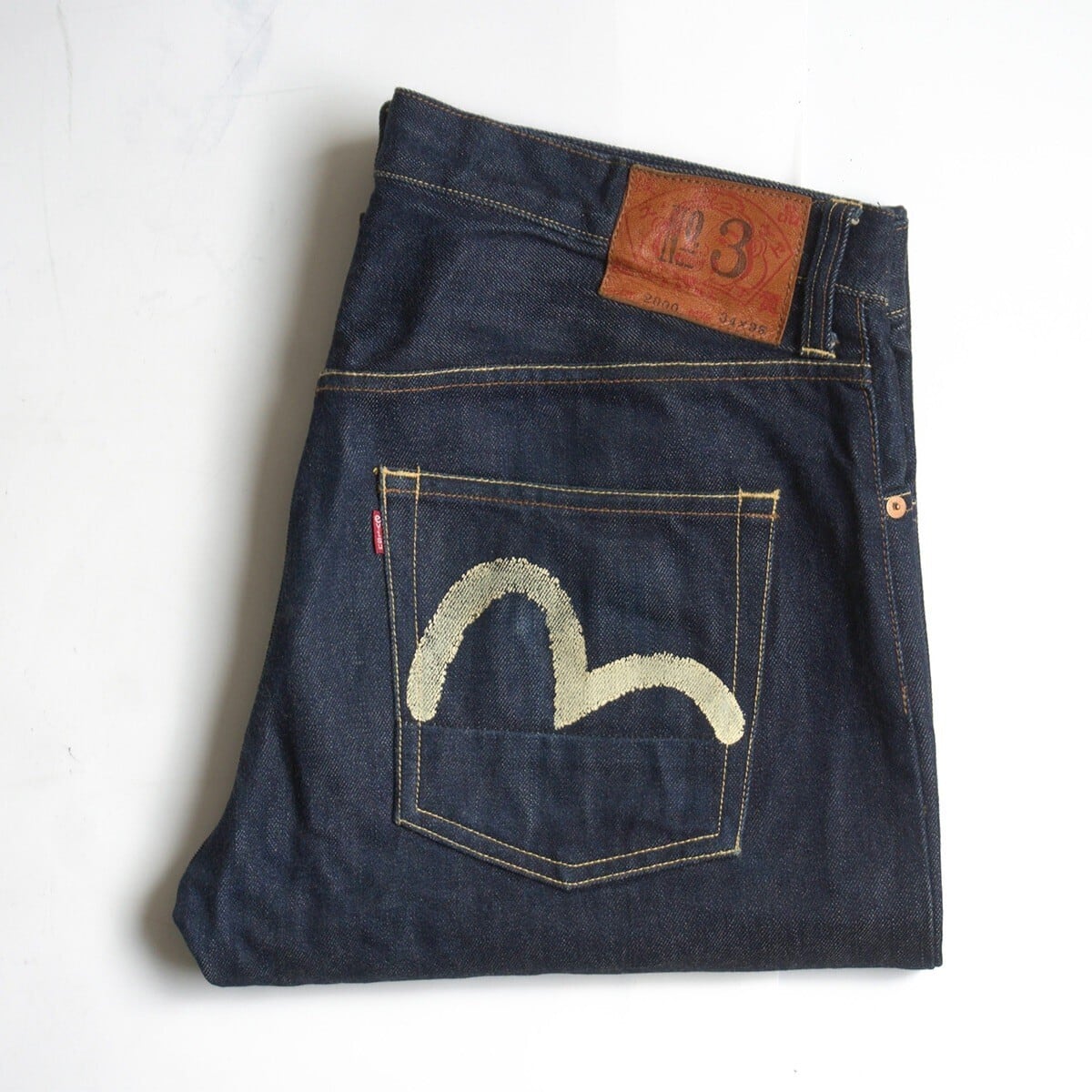 雰囲気抜群/濃紺】EVISU 【LOT.2000 デニムパンツ】32×35 エビス
