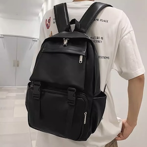 fake leather smart rucksack