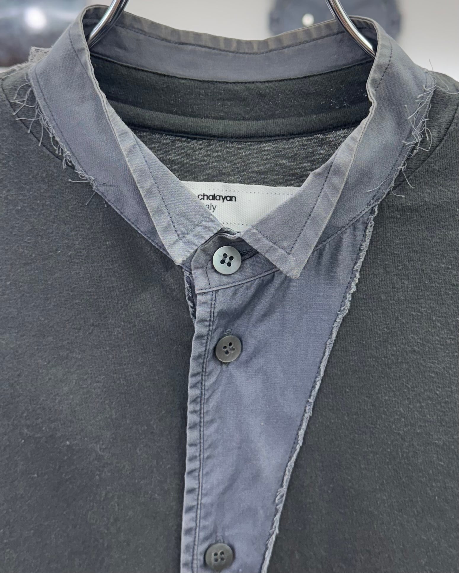 SS2004 HUSSEIN CHALAYAN DISTRESSED SHIRT | ZSC