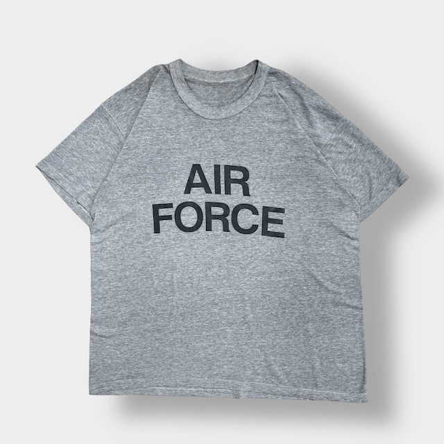 【USA古着】90s AIR FORCE プリント Tシャツ ロゴ ビッグサイズ シングルステッチ ヴィンテージ グレー 半袖 夏物 US古着