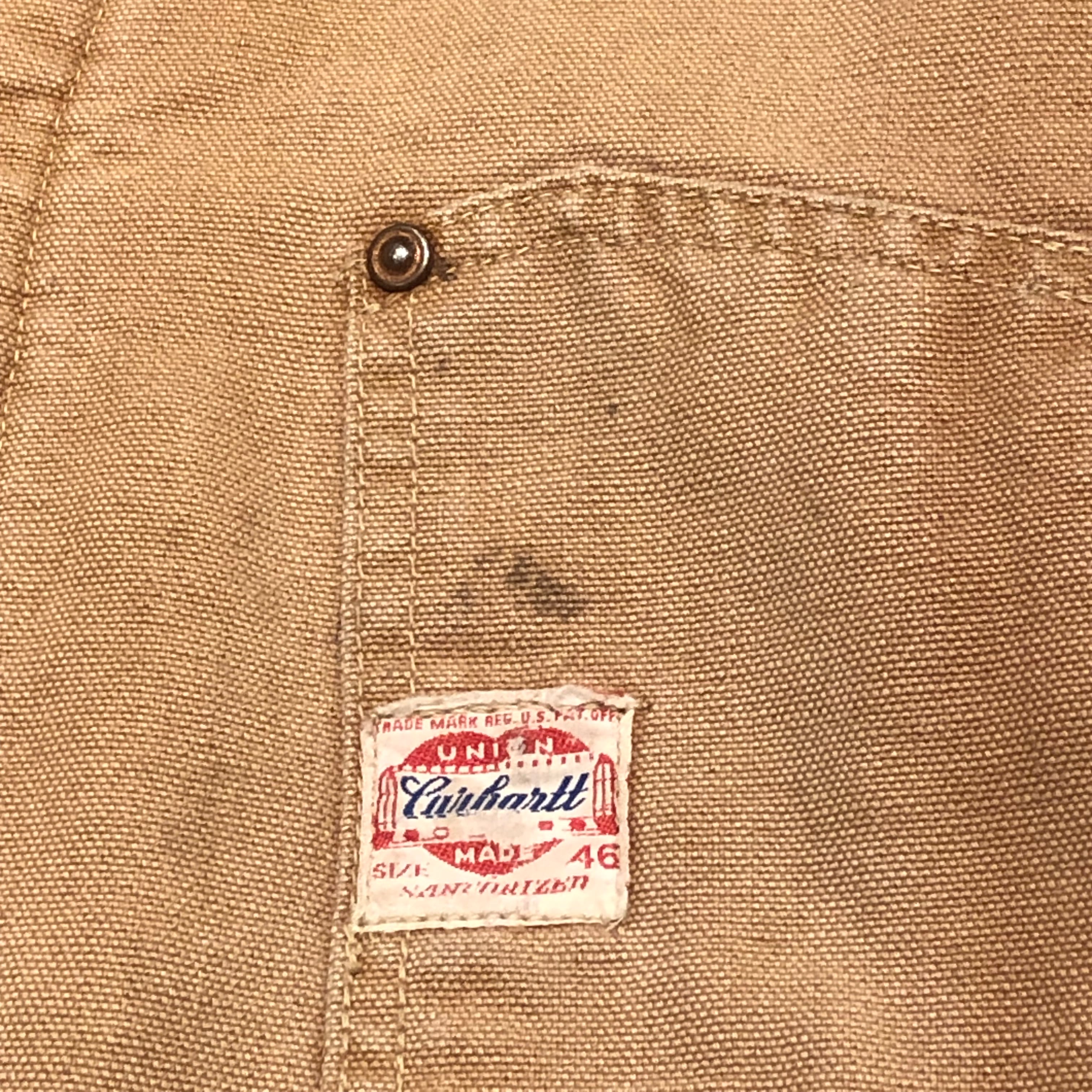 Carhartt ベージュ チョアコート 80s carhartt カーハート ミシガンチョアコート ベージュ 44 XL | 古着