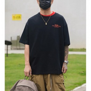 Back logo layered collar tee 1440