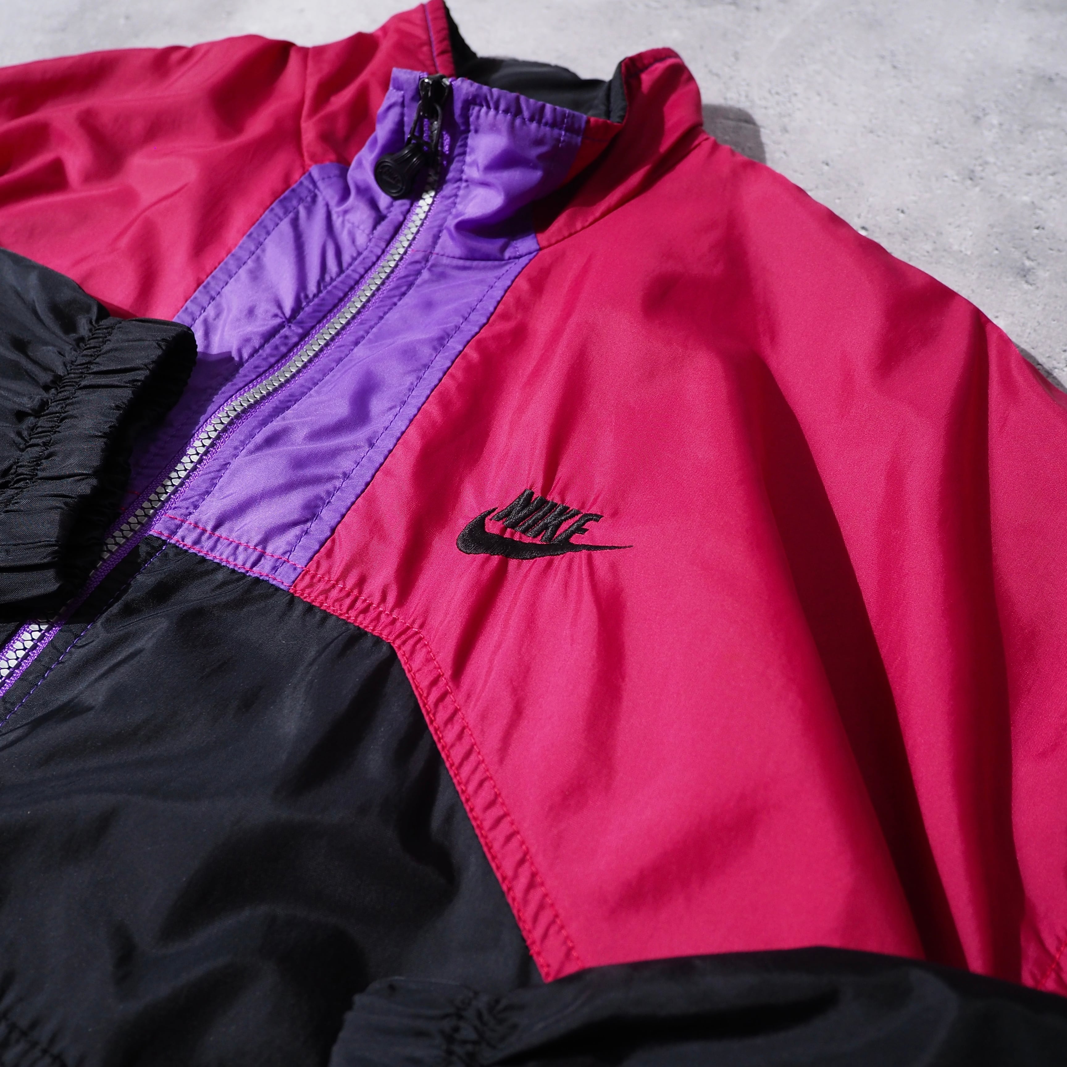 ” Nike ” Bewitching color panel switching design nylon jacket