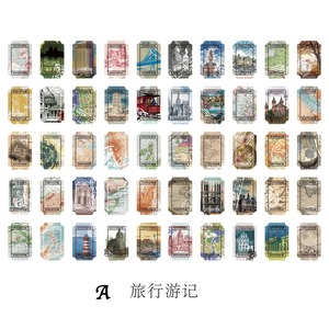 H19 ヴィンテージ風 ミニカード 紙もの 素材紙 全8種 大容量 100枚 レトロ  風景 街並み 花 植物 蝶 絵画 チケット パッケージ 宇宙 海外 コラージュ素材
