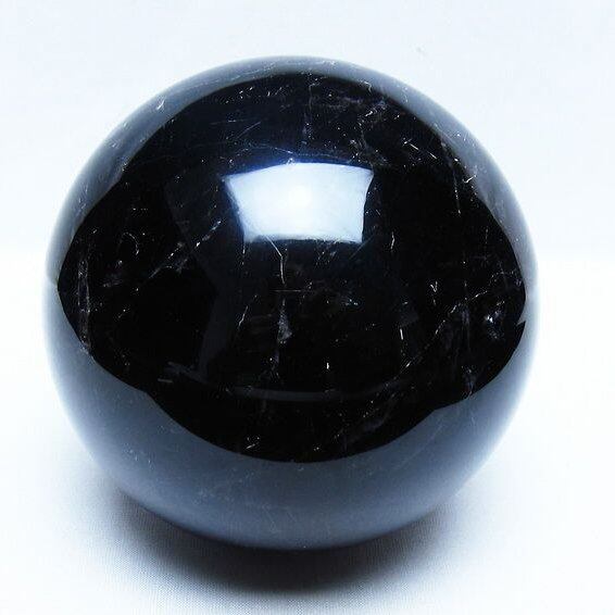 2Kg モリオン 黒水晶 丸玉 118mm スフィア 一点物 161-956
