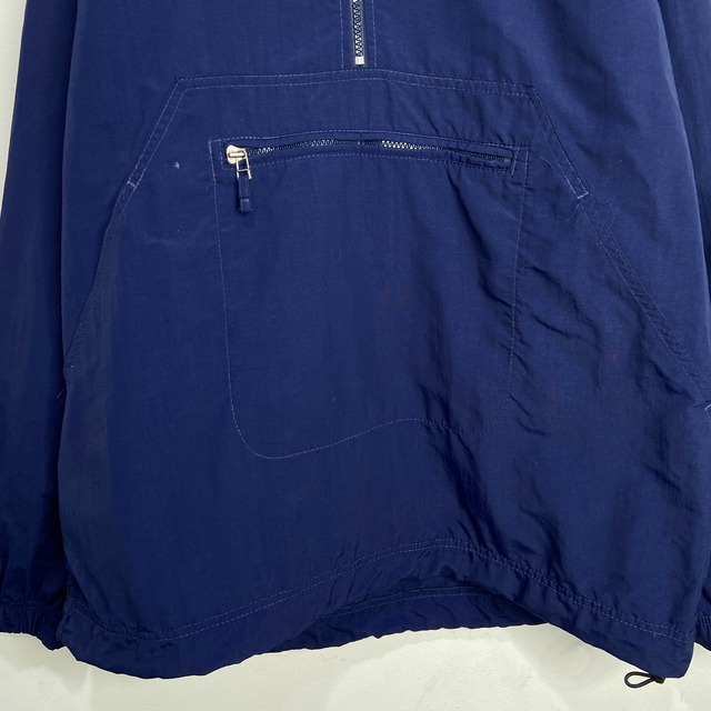 90s USA製 ランズエンド ナイロンアノラックパーカー ネイビー M
