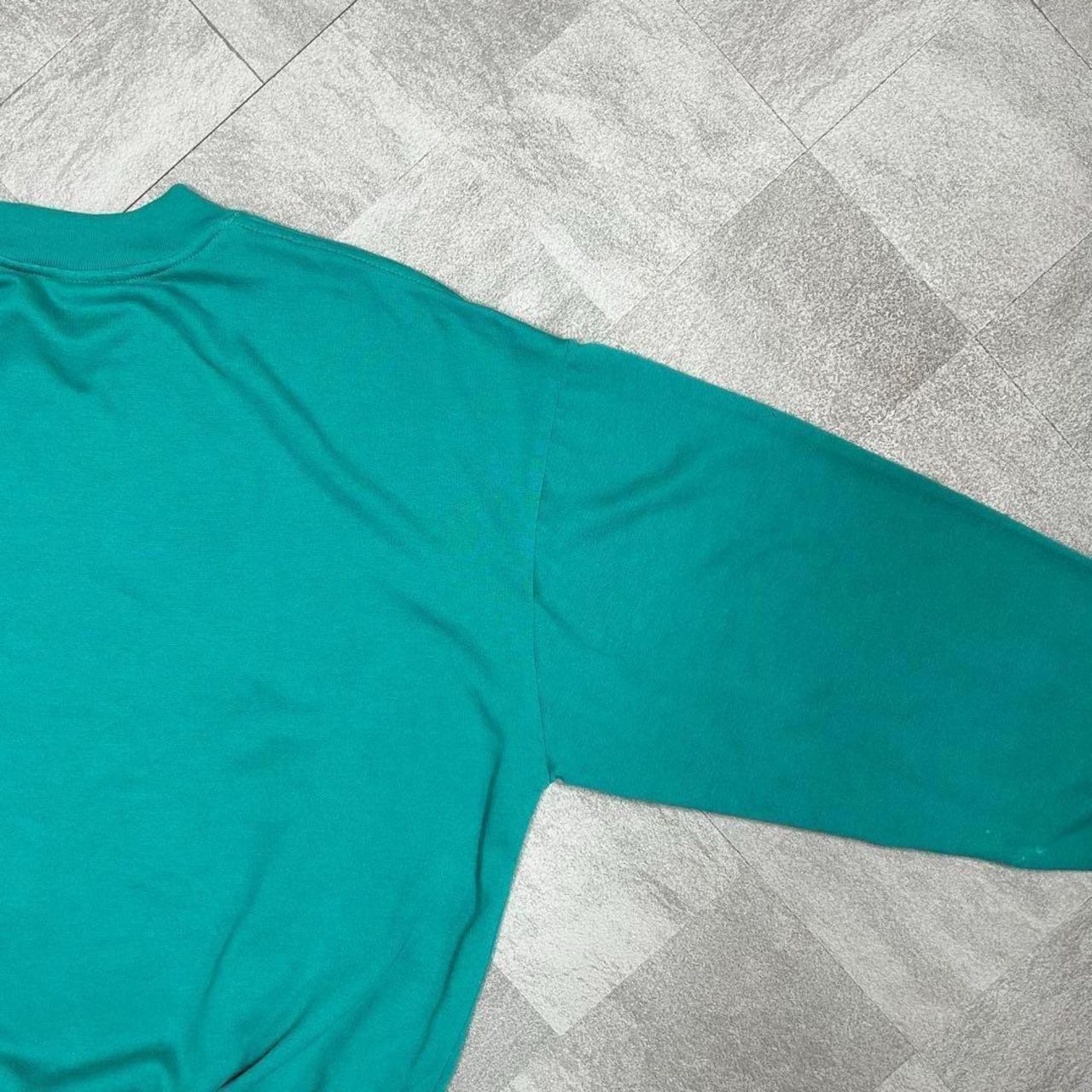 【極上デザイン】アディダス スウェット 90s 希少カラー グリーン ロゴ刺繍