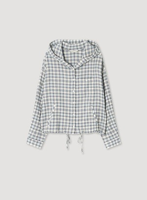 [MANGO MANY PLEASE] TINDER HOODIE SHIRT_BLUE CHECK 正規品 韓国ブランド 韓国通販 韓国代行 韓国ファッション マンゴーメニープリーズ 日本 店舗