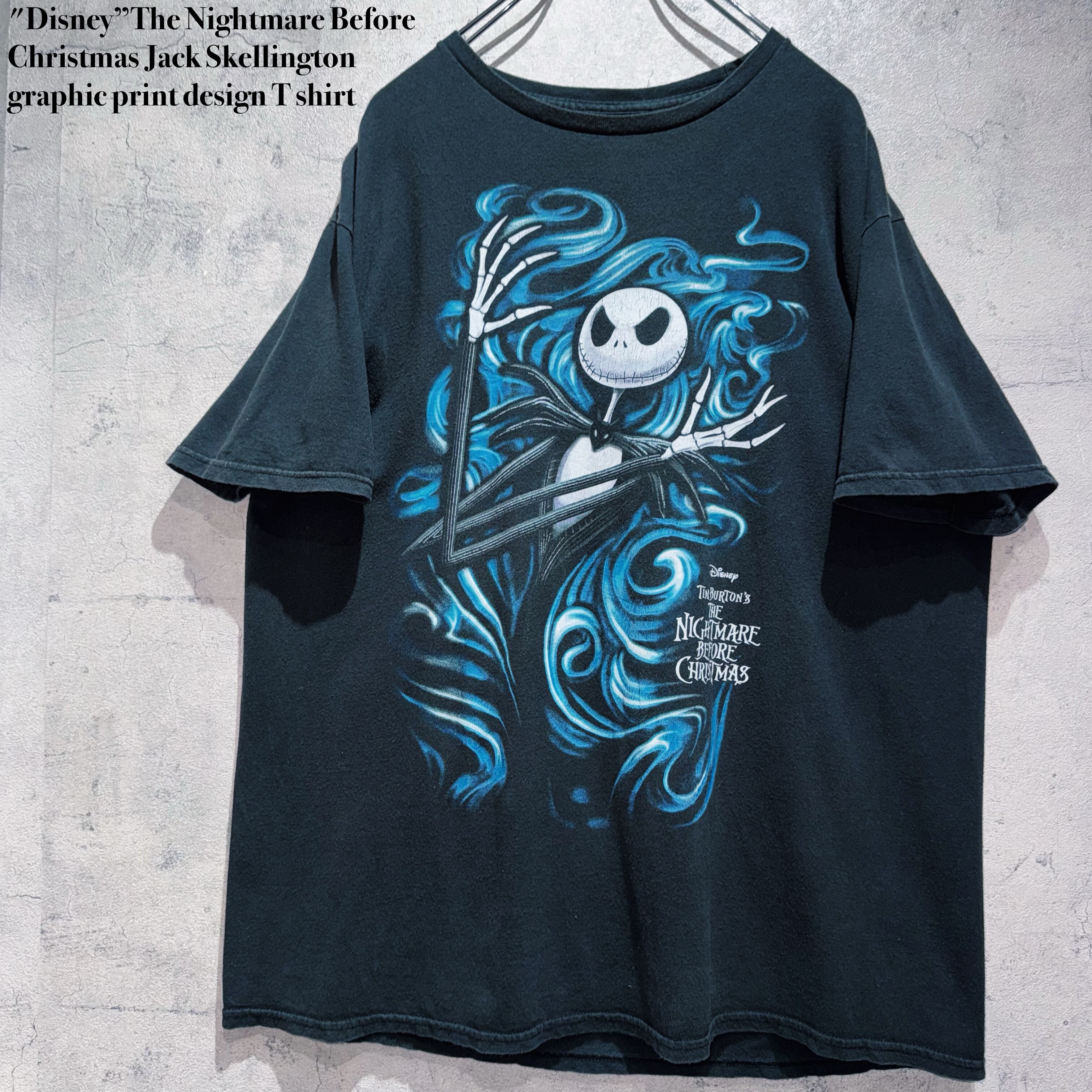 "Disney”The Nightmare Before Christmas Jack Skellington graphic print design T shirt