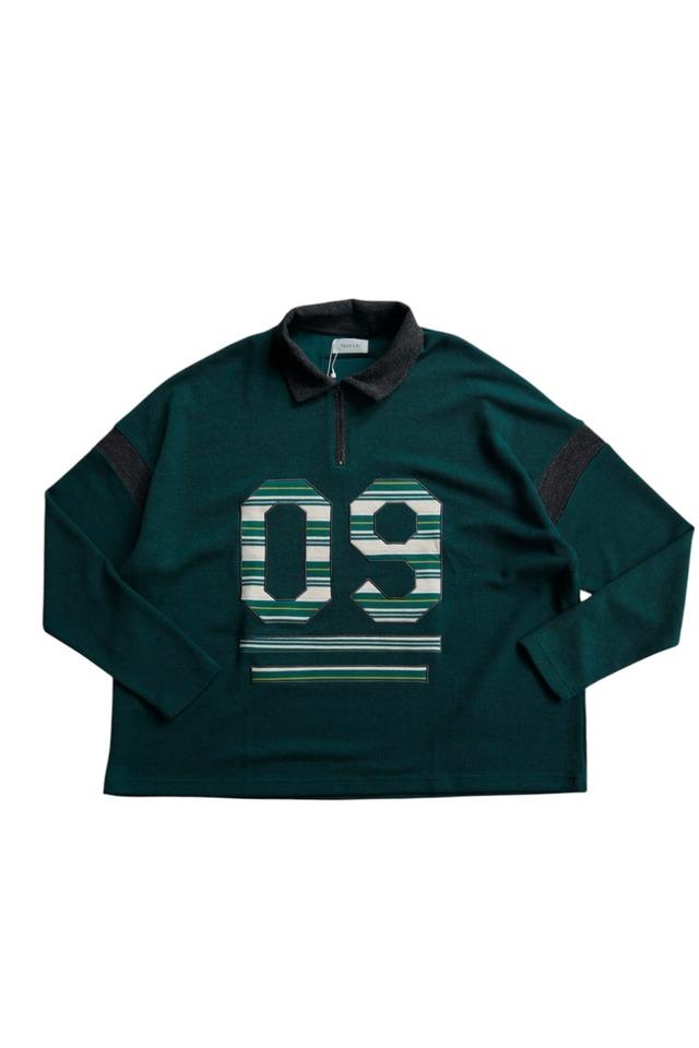 Nora Lily / ノラリリー LS Numbering Polo Shirt/ グリーン