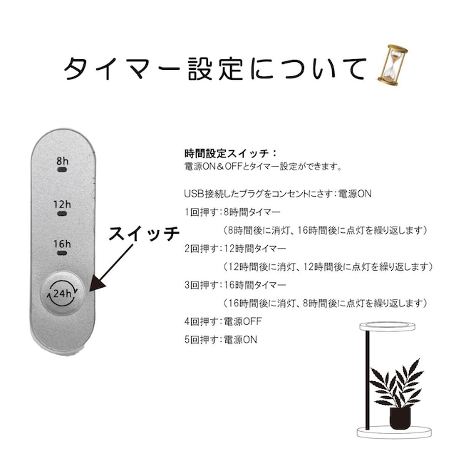 植物育成用LEDライト「オロハライト」～ タイマー付きで便利でコンパクト ～