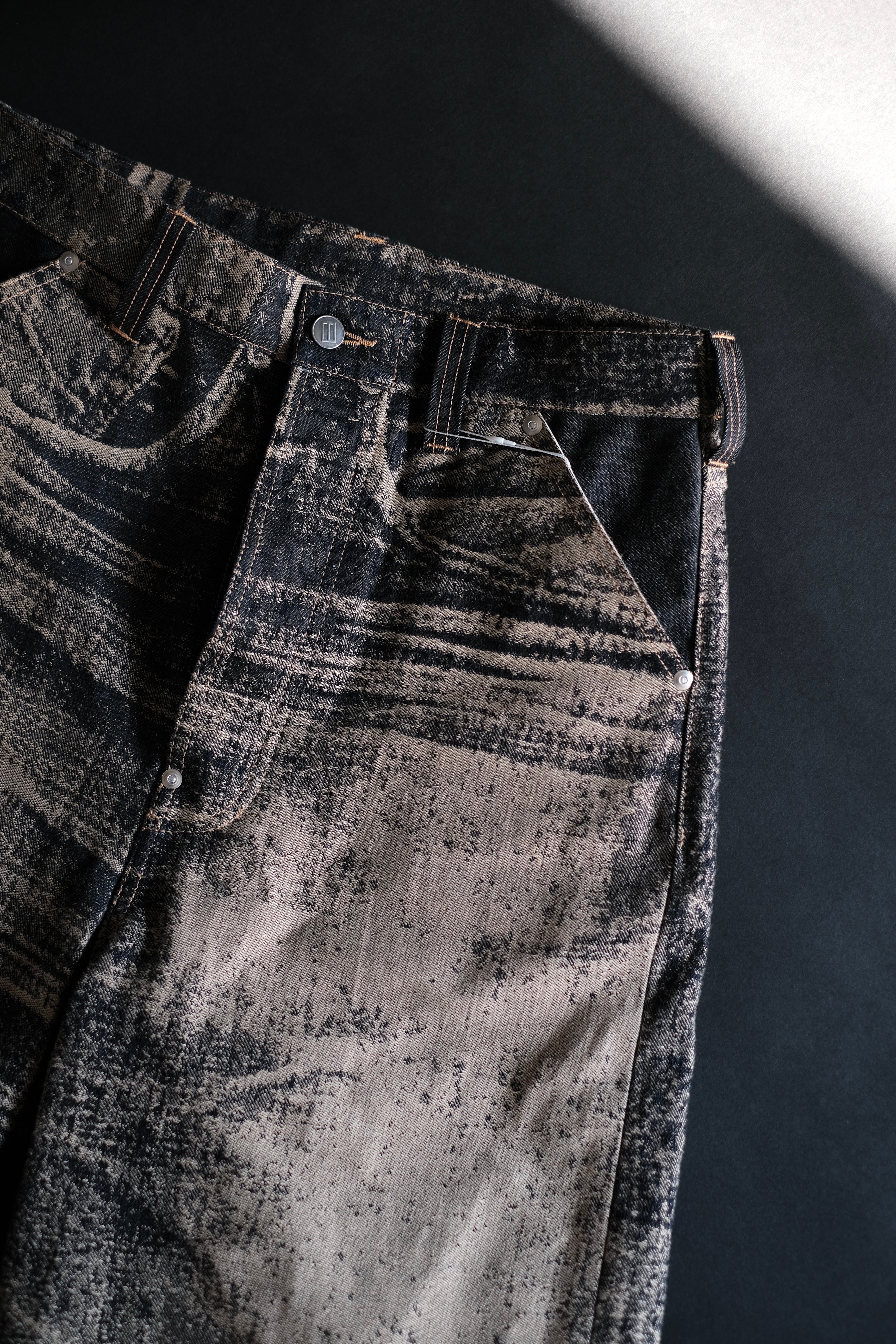 DAISUKE TANABE / x-ray jacuard denim trouser | LIVING