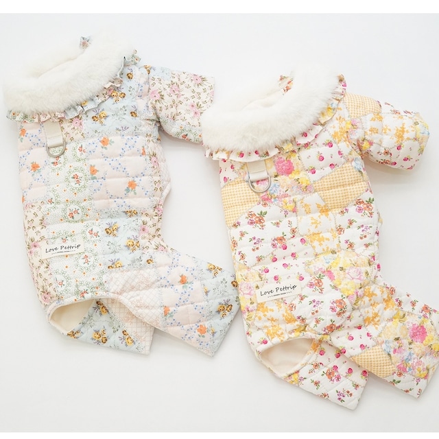 patchwork floral romper