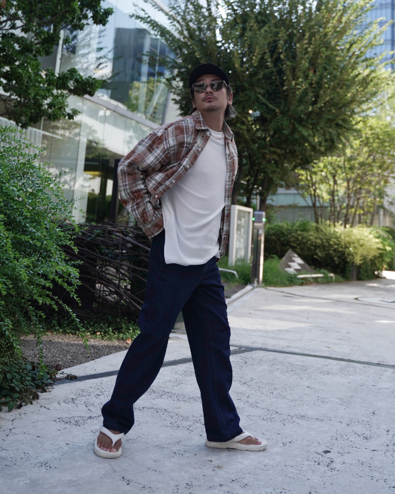 【#Re:room】ONE POINT WAFFLE LONG SLEEVE［REC864］