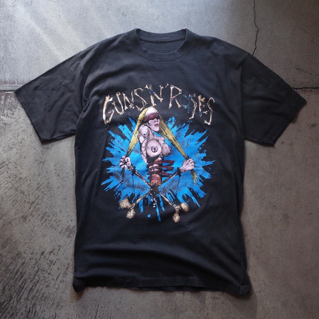 【VINTAGE】“Guns N' Roses” 90's~ 『PRETTY TIED UP』EURO Printed Rock T-shirt s/s