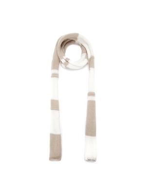 [MATIN KIM] COLOR BLOCK KNIT MUFFLER IN BEIGE