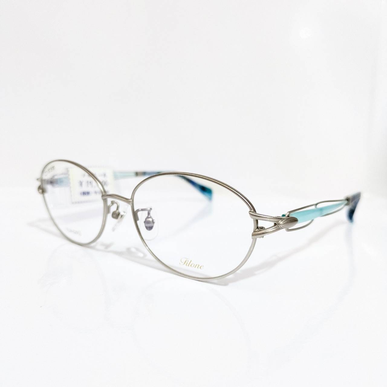 【Filone】オーバルメタルフレーム マットシルバー
