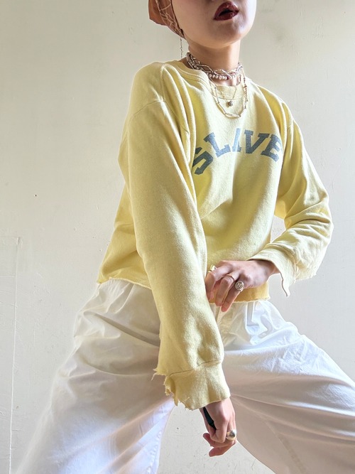 1960s Vintage Damaged Art Sweat Shirt