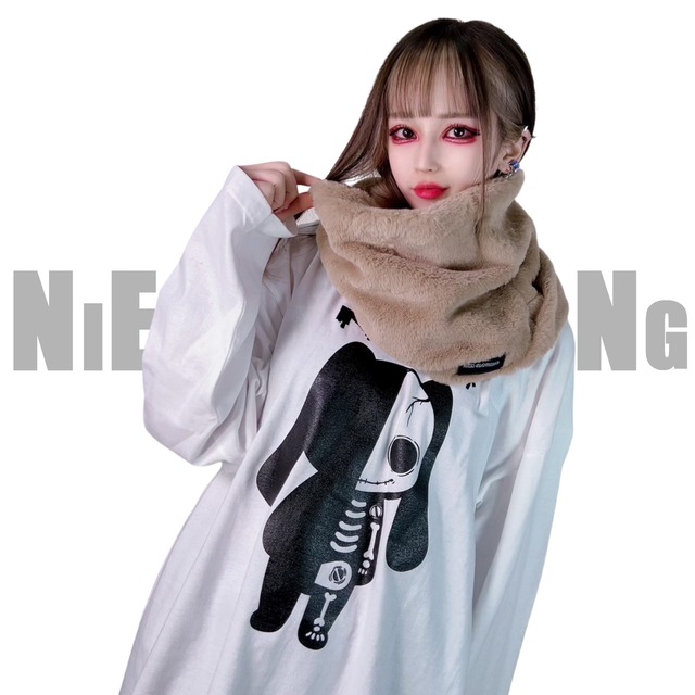 NIER FAKE FAR SNOOD【BROWN】