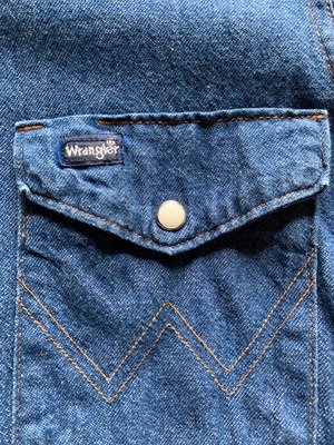 80's Wrangler 70127MW デニムウエスタンシャツ 表記(14 1/2-32)