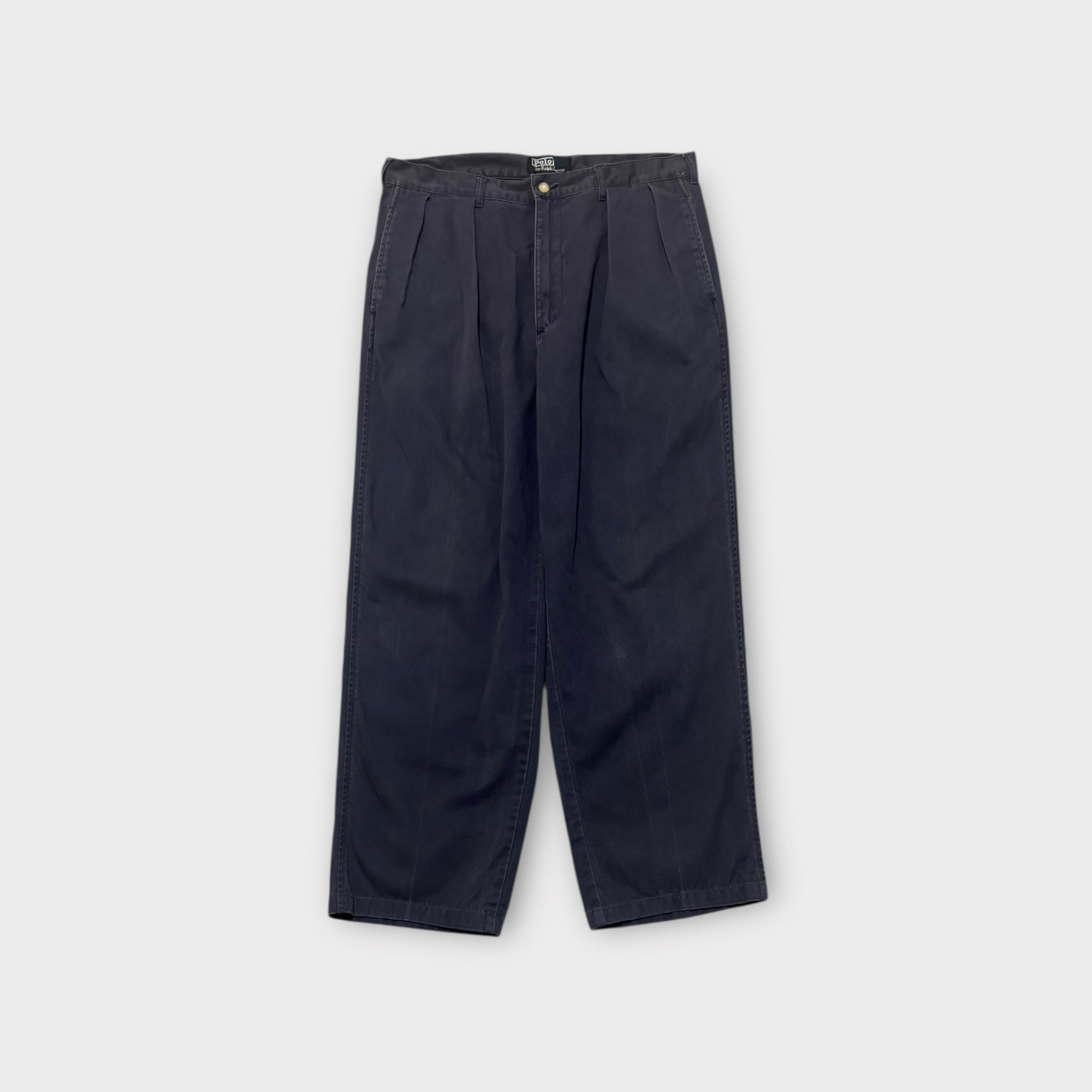 90s-00s Polo Ralph Lauren PRESTON ブラックパンツ 32×32 | 古着屋MR