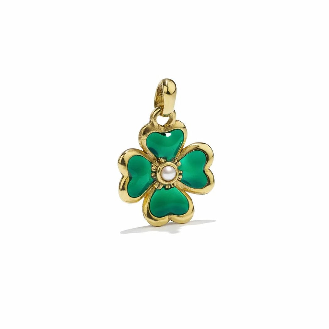 GOOSENS paris Talisman Clover Pendant LAGOON GREEN