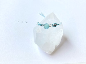 ブルーフローライト macrame bracelet