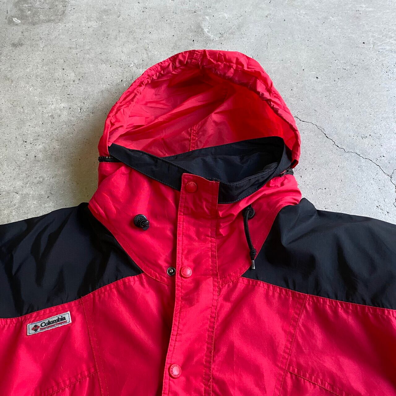 90年代 Columbia コロンビア アノラックパーカー プルオーバーナイロン